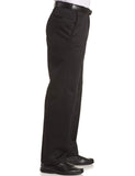 Haggar Pantalones de Trabajo para Hombre con Cintura expandible Oculta para Fin de Semana, sin Plancha, Parte Delantera Lisa