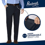 Pembrook - Pantalones para Hombre - Vestido de Cintura Extensible o Faldas Casuales - Trabajo, Golf, Chinos