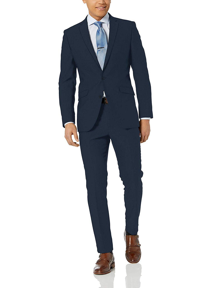 Kenneth Cole Unlist. Traje Ajustado de 2 Botones con Dobladillo para Hombre