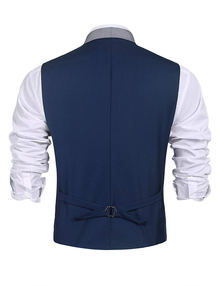 COOFANDY Chaleco de Traje para Hombre, Ajustado, para Negocios, Bodas, Chalecos, Chaleco